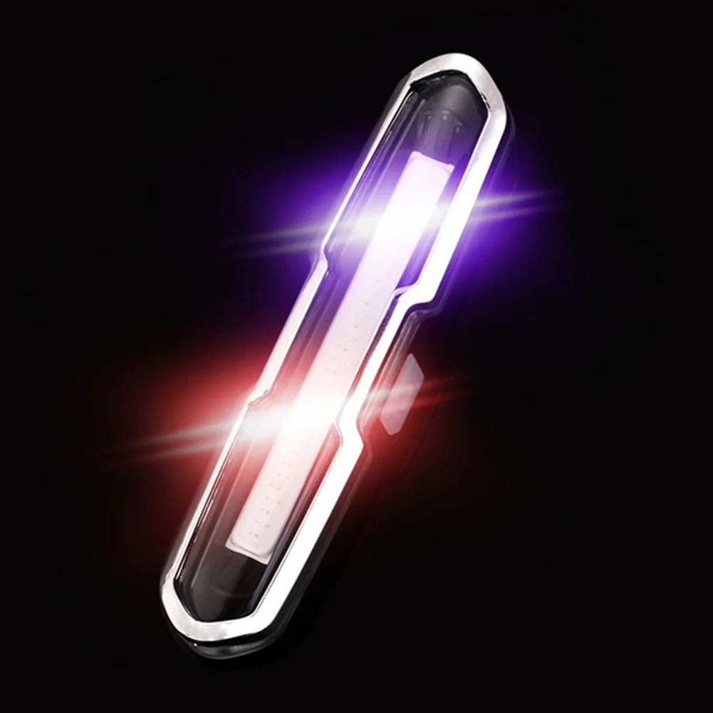 Red Blue Light Led USB Перезаряжаемый велосипедный задний фонарь Регулируемый для ночной езды аксессуары Высокая яркость Предупреждение безопасности мигающий Велоспорт - Цвет: Red Blue Light