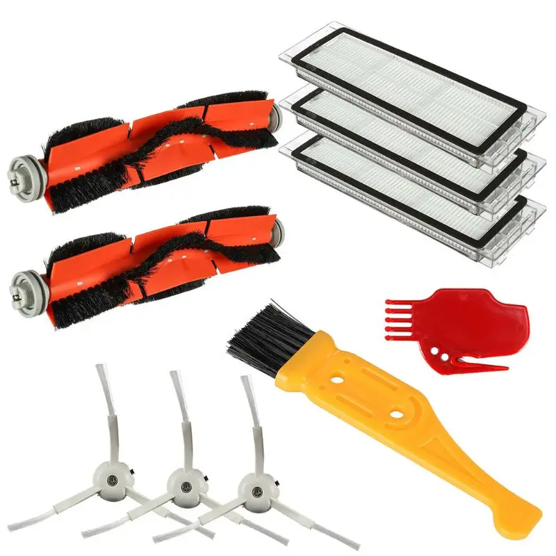 10 шт./компл. главных щеток боковая щетка фильтр для камеры Xiao-mi комплект робота-пылесоса