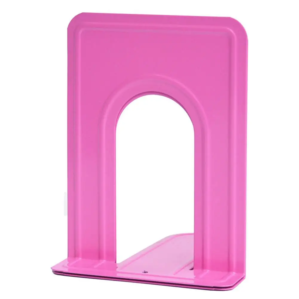 Pink 1 пара бытовой металлический книжный шкаф для дома и офиса, сверхмощный книжный стенд, стойка для хранения, органайзер для домашних принадлежностей - Цвет: Pink