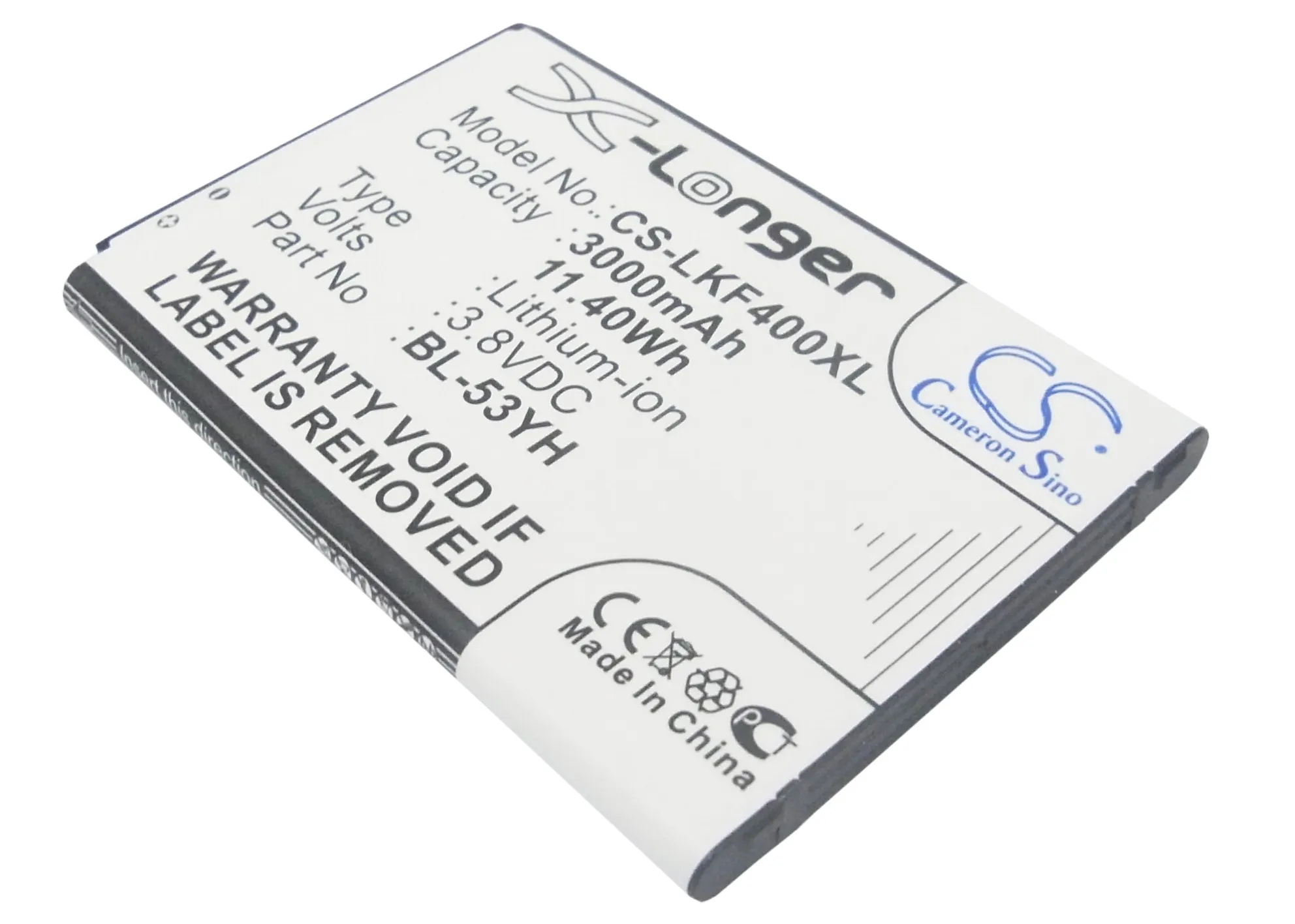 Аккумулятор Cameron Sino 3000 мАч для LG G3 Screen Liger D690 D693 D830 D850 D858 D859 F400 F490L LS990 VS985 BL 53YH