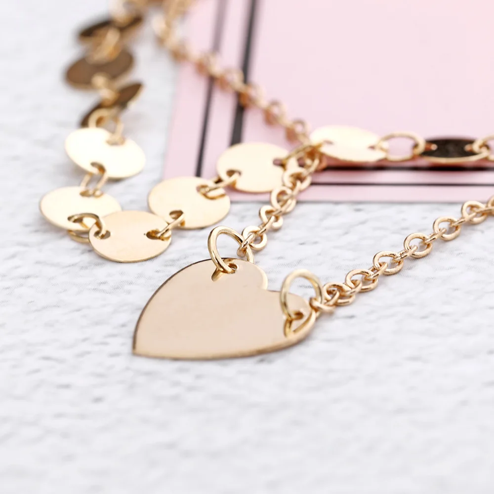 Аксессуары для Европы и Америки, AliExpress, новые товары, ручная работа, блестки, Вафля, любовь, сердце, форма, персик, сердце, ножной браслет