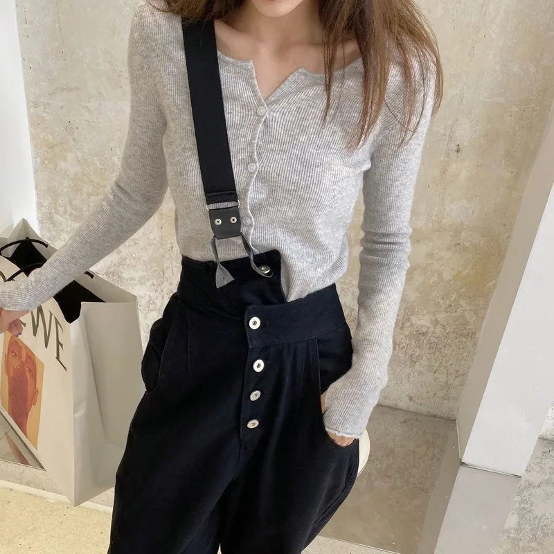

2020 autumn set of fingers, Korean version, long-sleeved cardigan top, women's slim slim knit
