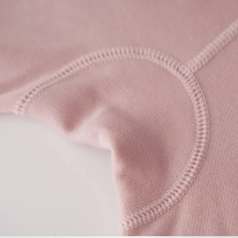 Thermal Underwear Sets Women Fleece Warm Long Johns 100%Natural Silk Brushed Solid Winter Thermal Pink Nude Underwear