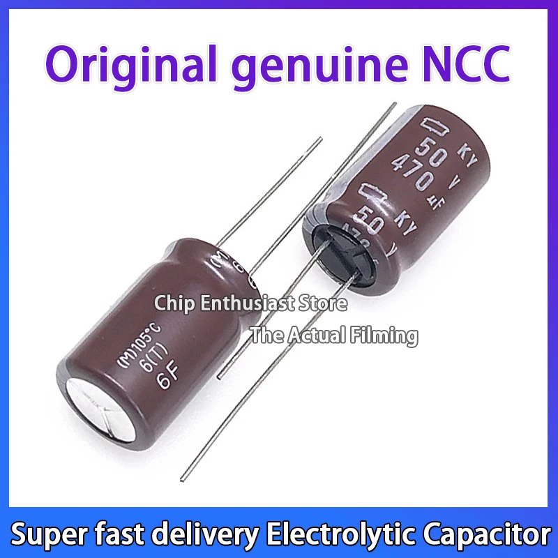 

10PCS Chemical Industry Imported Aluminum Electrolytic Capacitor 50v470uf 12.5x20 NCC KY/KZE NCC High Frequency Long Life
