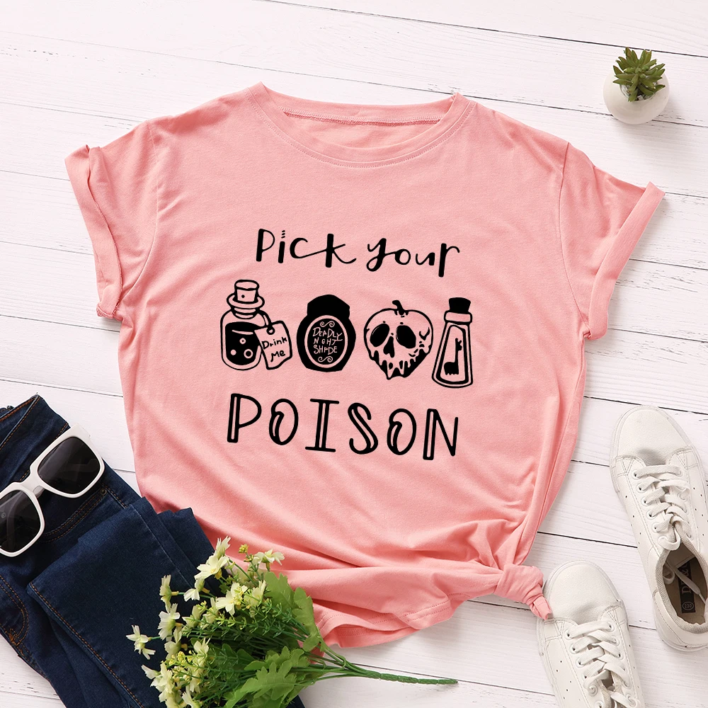 JFUNCY Plus Size Halloween Clothes Women T-shirts Female Short Sleeve Tee Tops Woman Casual Tshirt 2020 Summer Cotton T Shirt