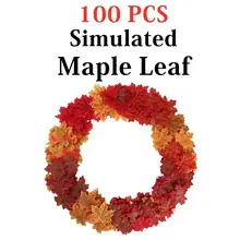 Искусственные растения Украшение дома осень имитация листьев Свадьба яркое моделирование кленовый лист искусство