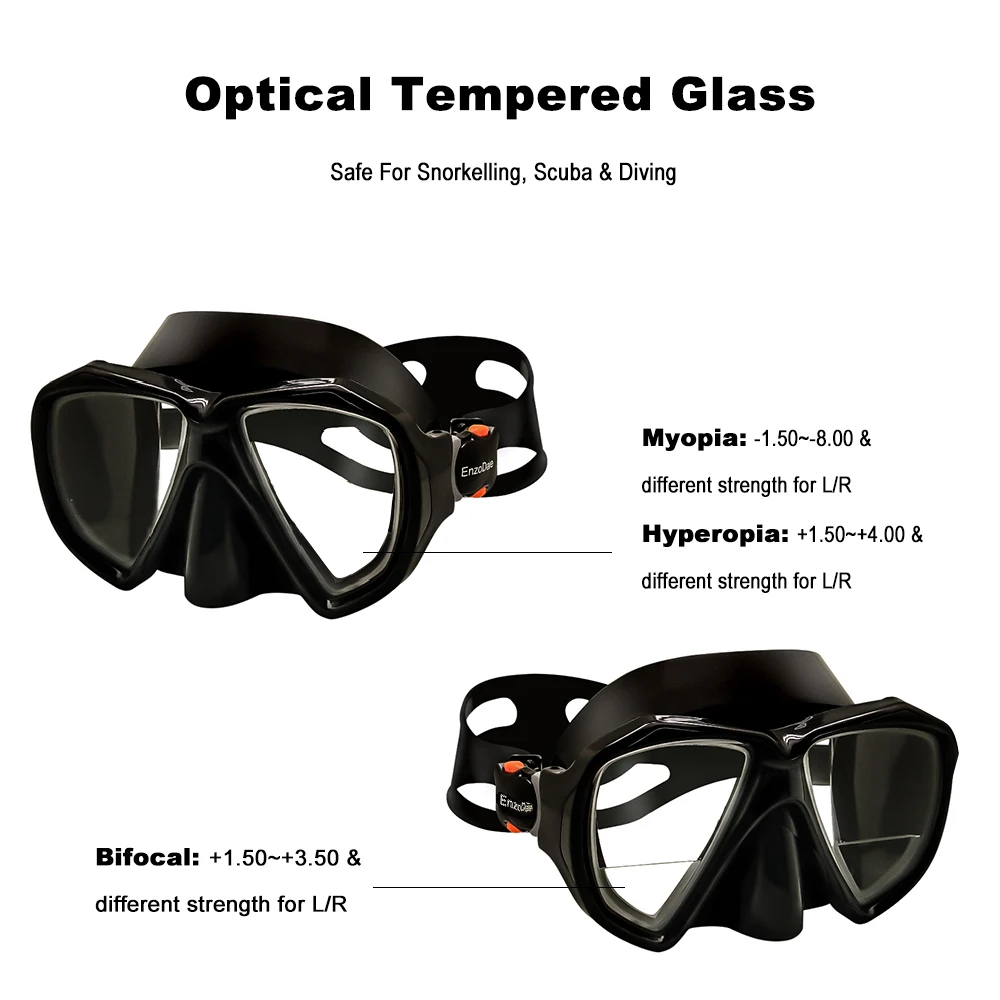 Najtaniej Optyczna maska do nurkowania szkło hartowane gogle dwuogniskowe w pobliżu krótkowzroczności