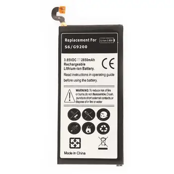 

2850mAh Replacement Battery EB-BG920ABE For Samsung Galaxy S6 SM-G920 G920F G920i G920A G920V G9200 G9208 G9209 Phone Battery