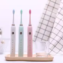 Путешествия лучшее качество звуковой электрический таймер для зубной щетки USB зарядное устройство перезаряжаемая ультра Звуковая электронная зубная щетка сменные головки