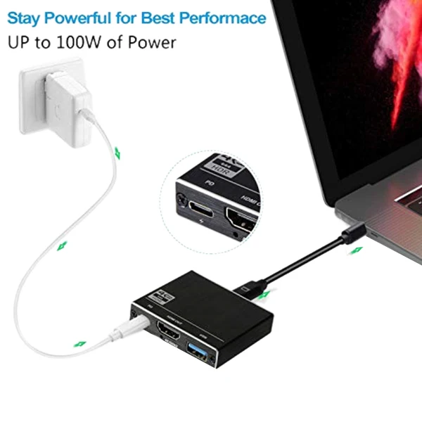 3 в 1 Тип C концентратор USB C к HDMI 4K 100W USB-C PD