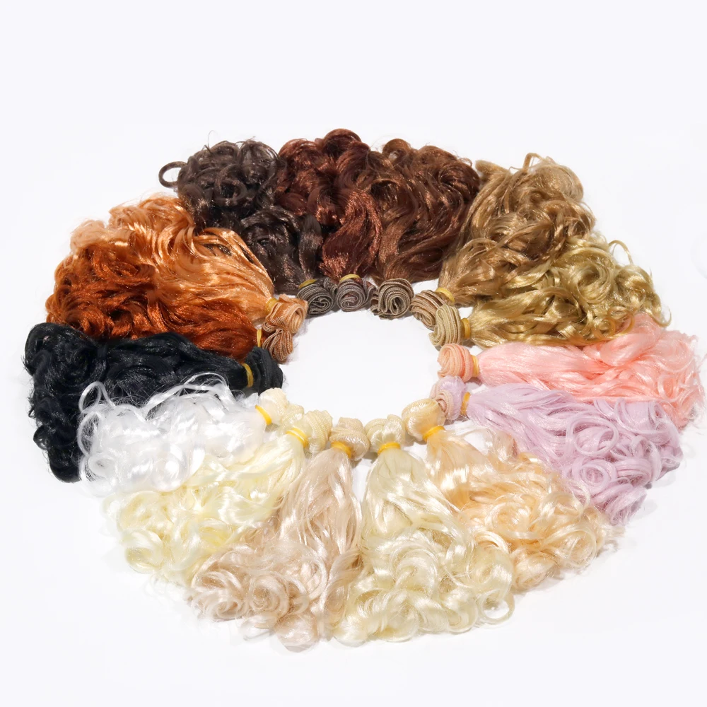 15cm Imitation Mohair Wigs Curly Hairpiece For 1/3 BJD/SD Uncle Blyth Doll DIY