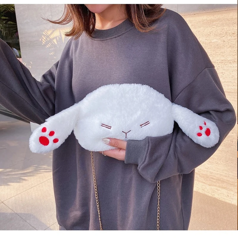 Mini Cartoon Messenger Bag Cute Rabbit Ladies Shoulder Bag Female Plush Toy Girl Handbag