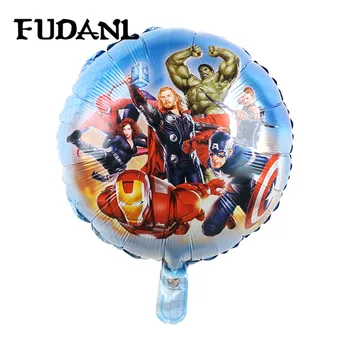 

10pcs 18 inch The Avengers Foil Balloons Super Hero Captain America Superman Ballon Kid's Birthday Party Decorations Supplies