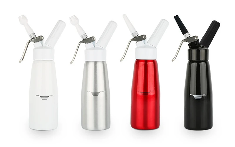 Cream Whipper Dispenser 500ML Cream Dispenser Whipped Whipper Artisan Cream Whipper with Decorating Nozzles Made of Aluminum Bar Tools