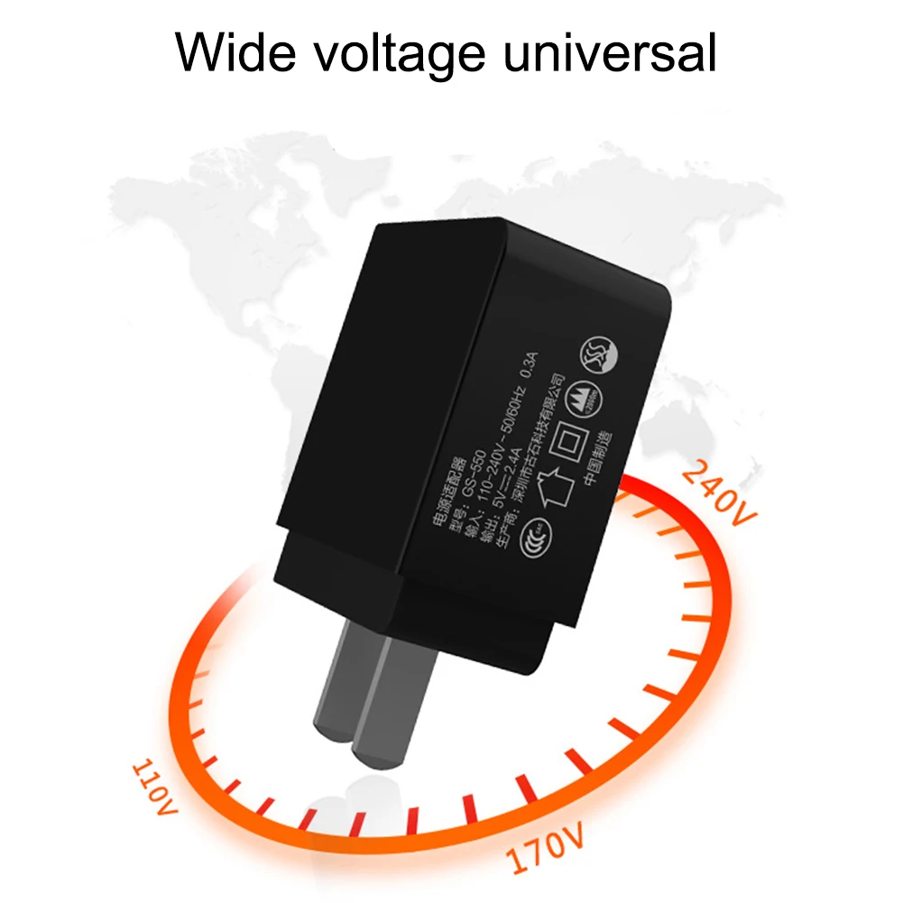 2.4A 2 порта USB зарядное устройство светодиодный дисплей USB ЗУ для мобильного телефона быстрое зарядное устройство США/ЕС/Великобритания Разъем для iPhone samsung Xiaomi