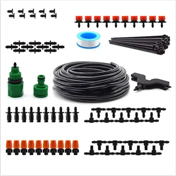 

Drip Irrigation System Automatic Watering Garden Hose Micro Drip Garden Watering Kits with Adjustable Drippers