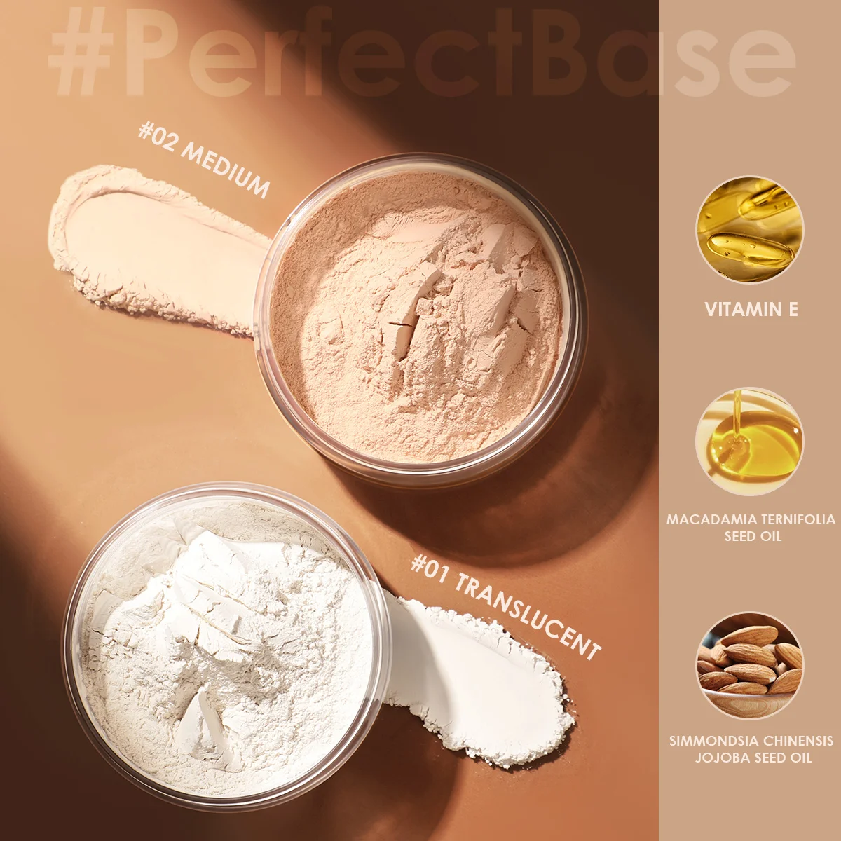 FOCALLURE Oil-Control Loose Powder Poreless Matte Face Finish Setting Professional Womens Cosmetics Mineral Face Powder