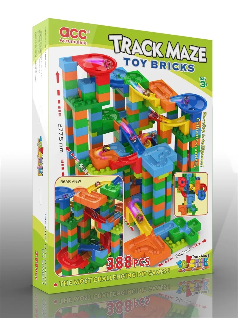 

Children'S Educational Large Particles Plastic Assembling Building Blocks Kindergarten Early Childhood DIY Camera Track Ball Bea
