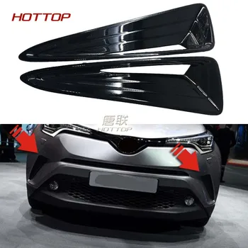 

HOTTOP 2*ABS Black Exterior Front Bumper Side Grille Cover Trim For Toyota C-HR CHR 2016-2017 car styling