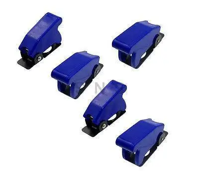 

Baomain 5Pcs 12mm Mount Dia. Blue Safety Flip Cover for Toggle Switch