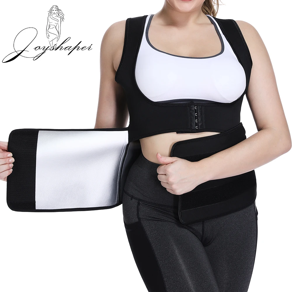 

Joyshaper Adjustable Sweat Sauna Vest for Weight Loss with Wide Straps Shapers New Waist Trainer Corset Neoprene Trimmer Belt