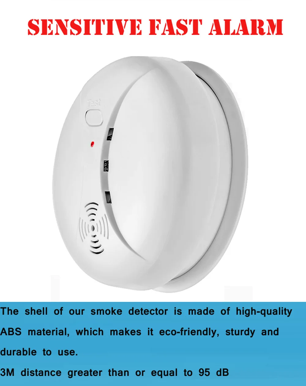 Дымовая сигнализация 9 в источник питания звуковая и визуальная сигнализация беспроводной детектор дыма датчик дыма 433 МГц