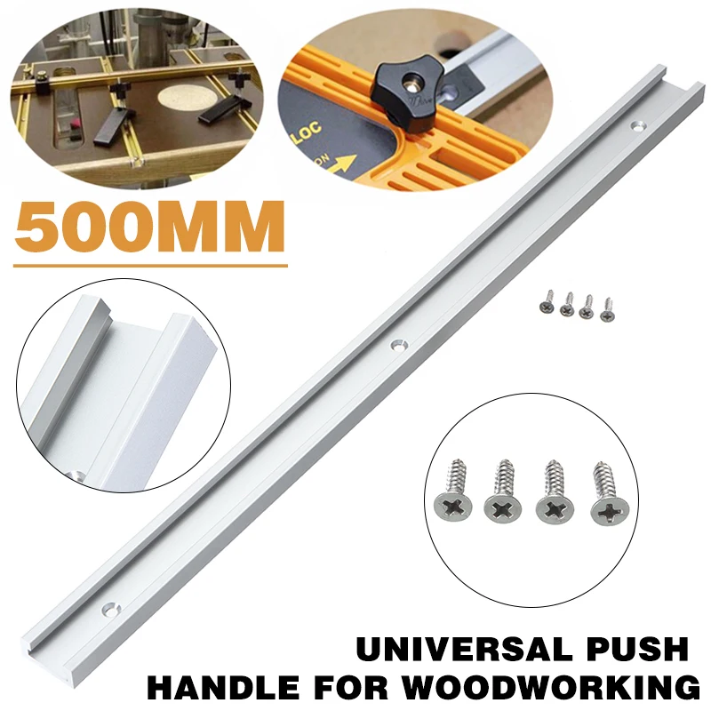 

1x 500mm T-slot Miter Track Aluminium Alloy Woodworking Slot T-Slot Miter Track Jig Fixture Slot Router Table Tools W/screws