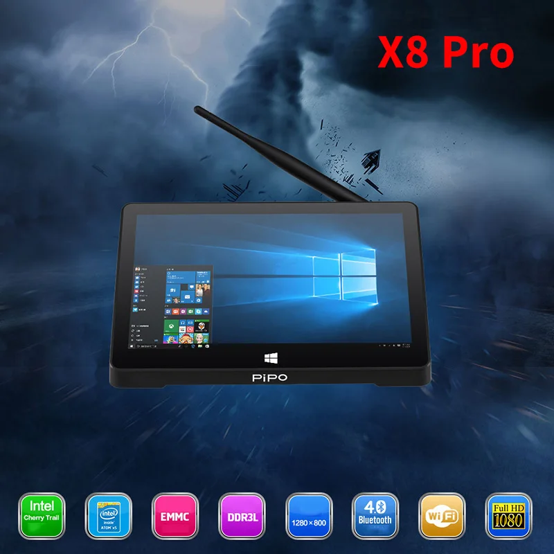PiPo X8 Pro Win10 Мини ПК смарт tv коробка Z8350 Quad Core 1280x800 2 Гб оперативной памяти 32