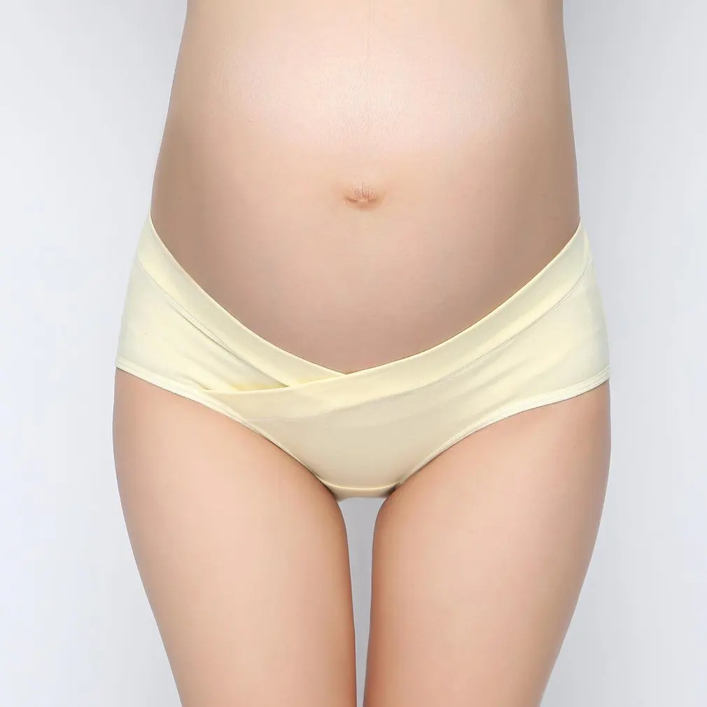 

Fashion Cozy Women Maternity Panties Pregnant Lingerie Low Rise Underwear Breathable Triangular Cross Briefs Clothing