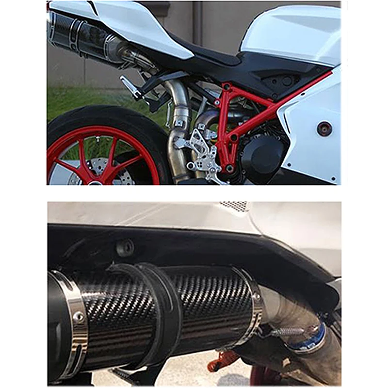 Средняя выхлопная труба мотоцикла круглый глушитель для Ducati 848 Соединительный глушитель ссылка Мото Аксессуары слипоны