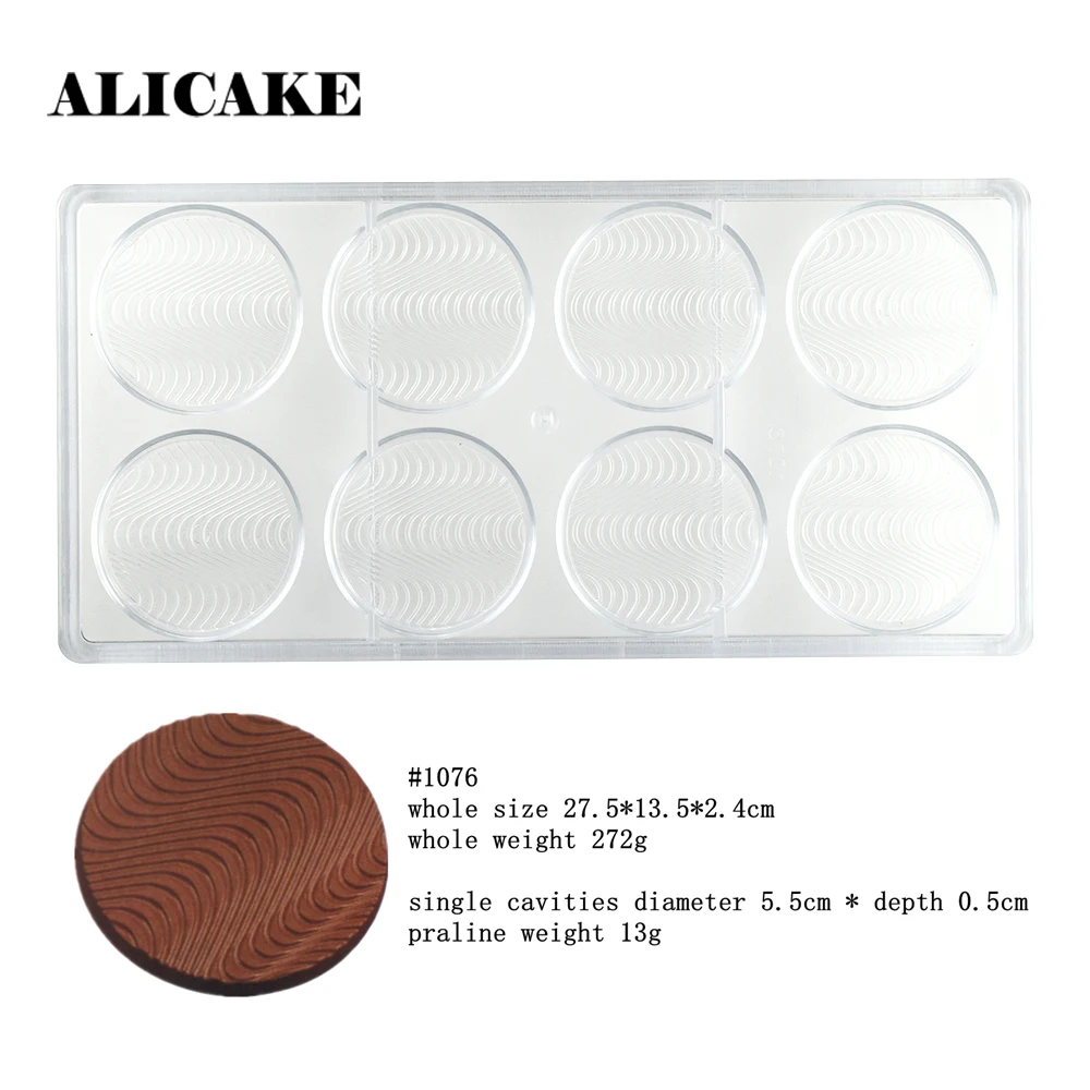 3D формы для шоколада из поликарбоната, пластиковые круглые формы для выпечки, кондитерские инструменты для шоколада, формы для лотков