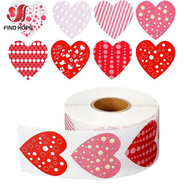 500 Pcs Love Heart Shape Stickers Valentine's Day Gift Box Label for Thank  You for Your Love Wedding Party Decoration Stickers - AliExpress
