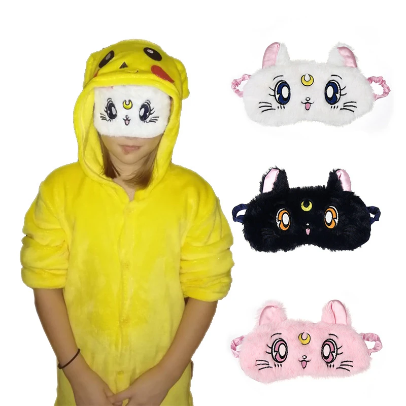 

Sailor Moon Luna Shading Eye Mask Soft Padded Sleep Eyeshade Eye Rest Relax Eyeshade Blindfold Eye Care