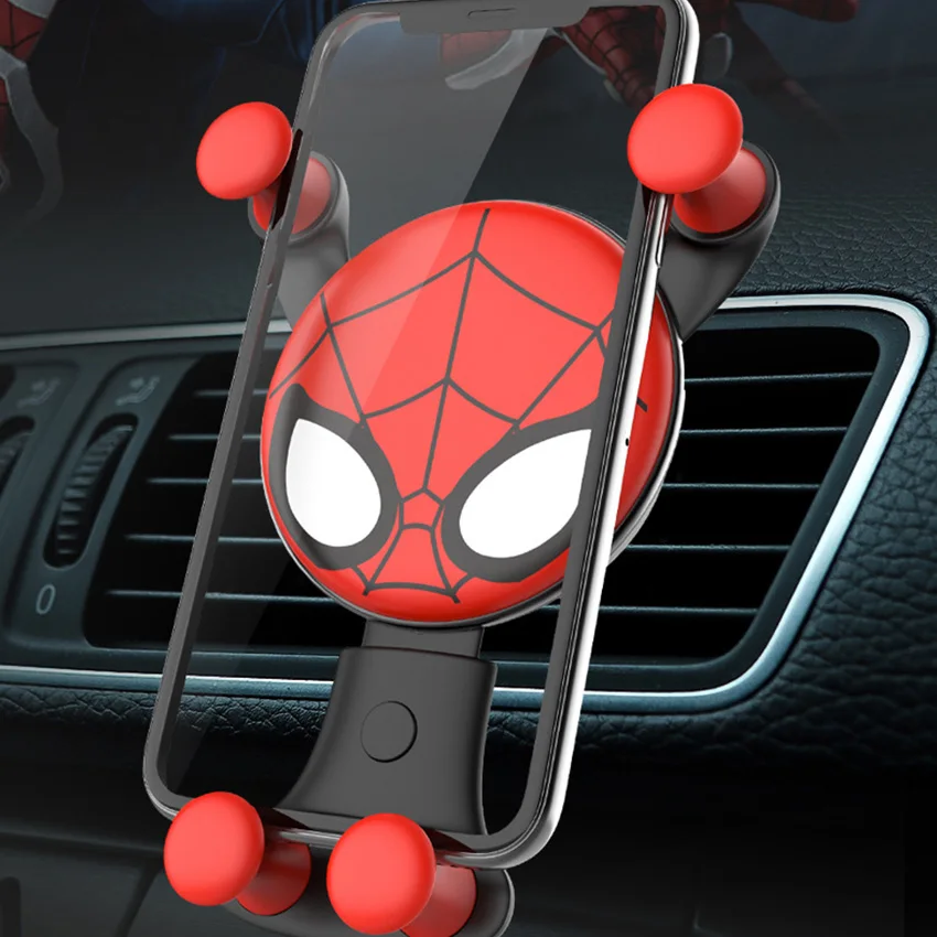 

Iron Man Avenger Gravity Bracket Car Air Vent Clip Mount Stand Cartoon Marvel Phone Holder GPS Stand For iPhone Xiomi OPPO Huawe