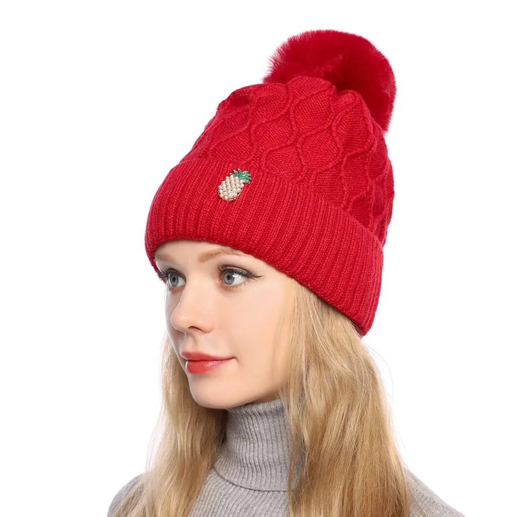 Fashion winter hats for women Curling Baseball Cap comfortable Hat Winter Warm Knitted Ball Cap czapka zimowa#pingyou