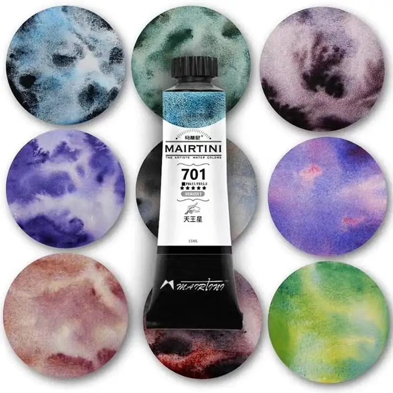12colors 5/15ml Artist Layed Watercolor Paint Tube Professional Water Color For Painting Art Supplies MAIRTINI watercolor paint watercolor pigment