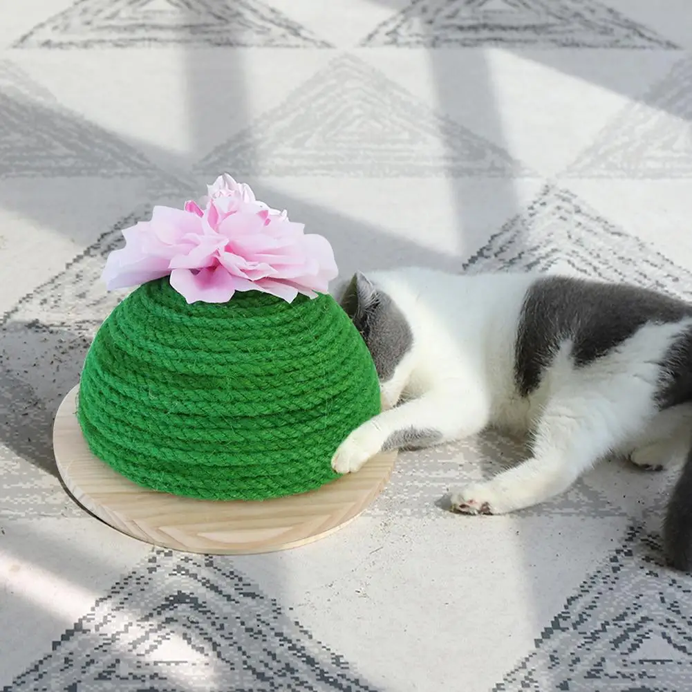 Массажная Когтеточка для кошек, прикольная груша, игрушка для кошек, котенок, кактус, кошачий продукт, Когтеточка из сизаля для кошек, украшение игры 4