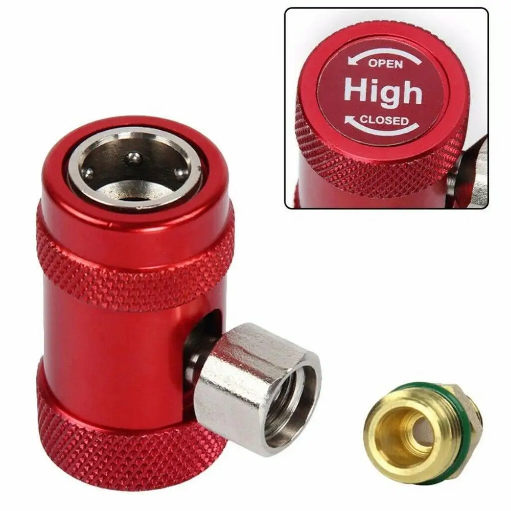 2Pcs Refrigerant Connector Car Auto AC High / Low Side Air Conditioner Replacement Adapter R1234yf for Land Rover Jaguar
