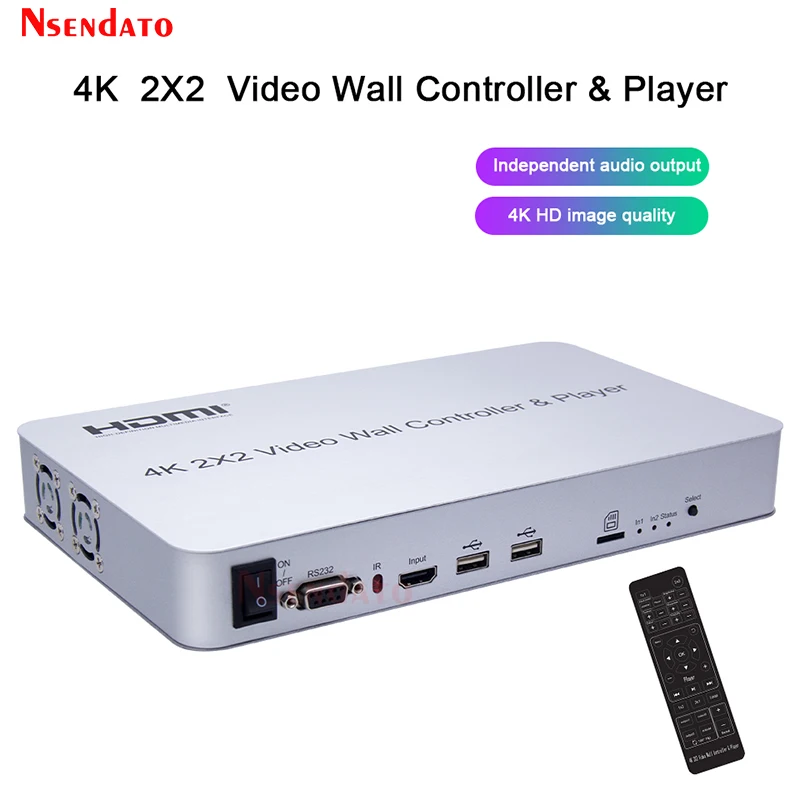 4K 30Hz 2X2 Hdmi Video Wall Controller Player Schermo Cucitura Processore Giuntatrice 1X2 1X4 1X3 2X1 3X1 4X1 Hdmi Tv Video Splicer