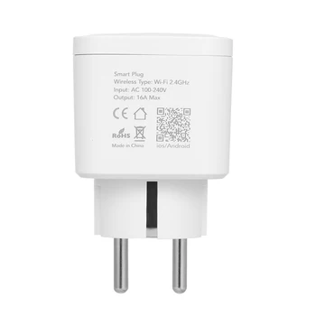 

EU Type E Plug Smart WiFi Power Socket Wireless Remote Control Socket Charging Adapter for Amazon Alexa & Google Home IFTTT