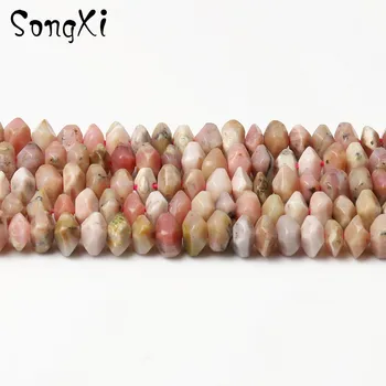 

Wholesale Natural Stone Pink Minerals Gem Irregular Beads for Jewelry Making DIY Handmade Charms Bracelets 6x1mm Faceted Beads