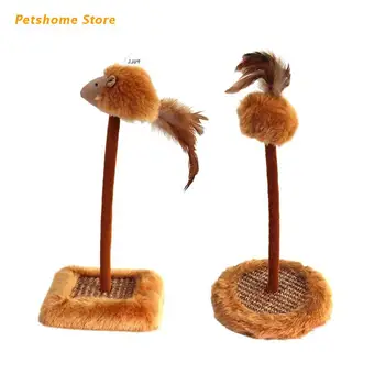 

Interactive Cat Toy Springs Teaser Kitty Mouse Ball Game Activity Scractch Board