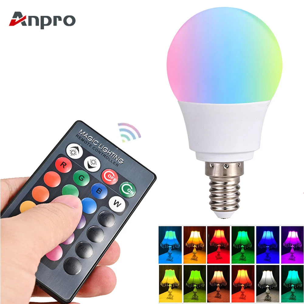 Anpro 16 Цвет Magic светодиодный Ночной светильник ing светодиодных ламп трубы светильник ing дистанционного Управление затемнения сценический светильник Цвет Фул лампа