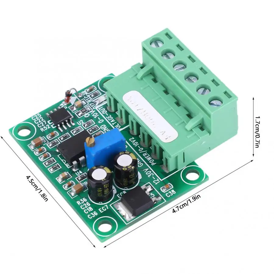 200Hz 10V Frequency Voltage Converter Module 0~200hz To 0~10V Digital To Analog Signal Module