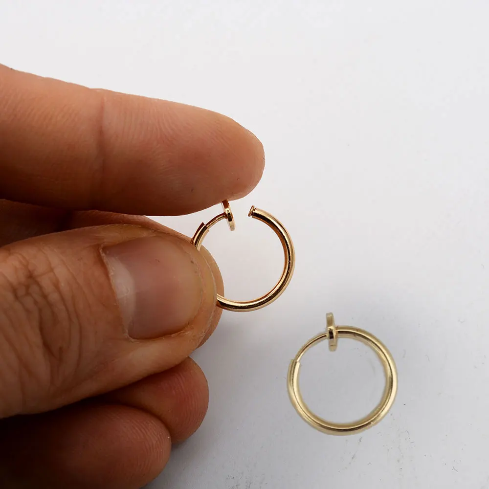 Stainless Steel Retractable Clip On Earrings Non Piercing Fake Hoop Earrings for Women Girls Without Ear Holes Clip Cuffs ear clip earrings,clip earrings,ear clip,hoop earrings,ear accessories