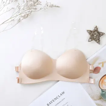 

Women Beauty Back Smoothing Strapless Bra Tube Top Invisible Bra with Shoulder Strap hh88