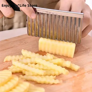 

Stainless Steel Potato Dough Wave Cucumber Shredder Slicer Household Kitchen Vegetable Chopping Blade Knife Cooking Tool
