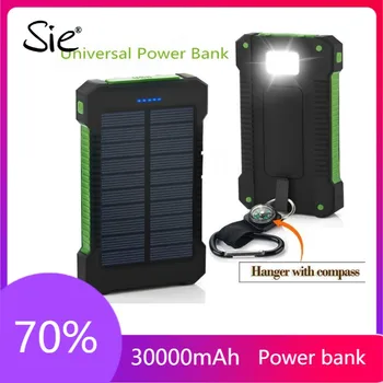 30000mahの電源銀行充電器iphoneサムスン外部バッテリー銀行内蔵チーワイヤレス充電器powerbankポータブル