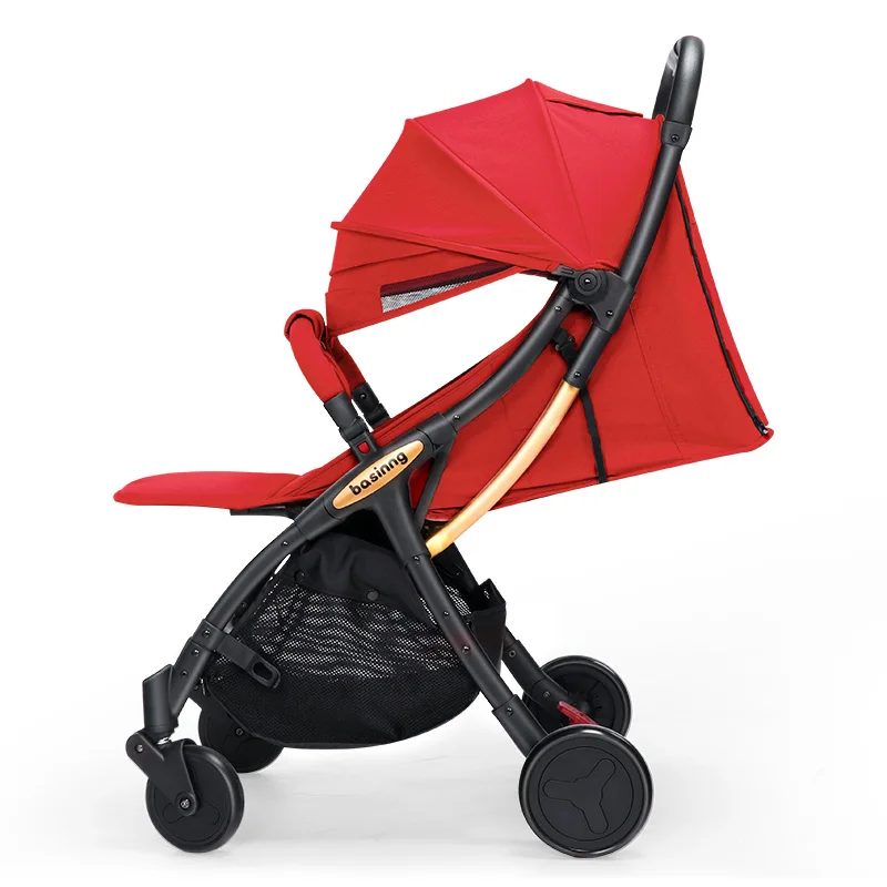 Baby stroller lightweight folding shock-absorbing high landscape can sit and lay one-button folding on the plane 0-3 years old Baby stroller lightweight folding shock-absorbing high landscape can sit and lay one-button folding on the plane 0-3 years old