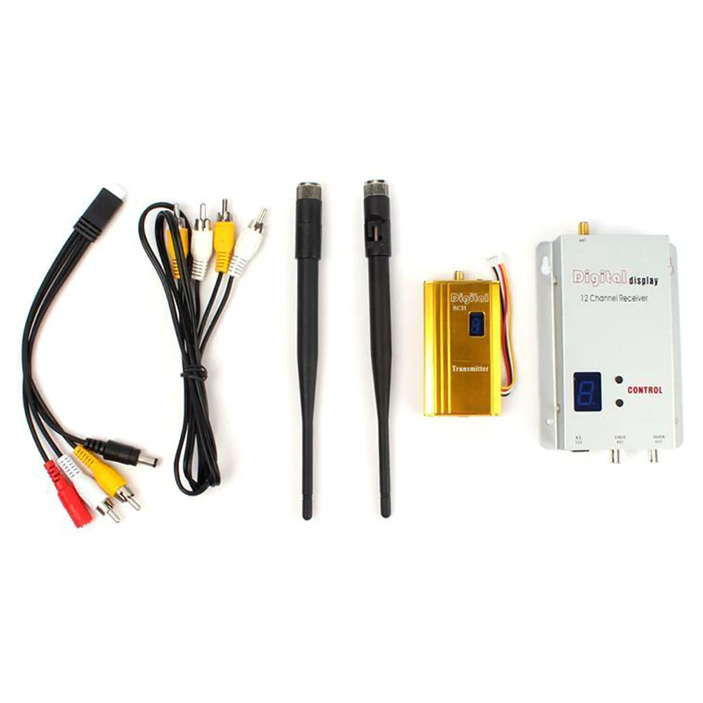 

1.2G RC Model Easy Install Wireless Transceiver Multifunction Receiver Kit AV Transmitter Audio Video Home With Antenna Portable